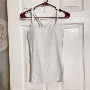 Lululemon White Built in Bra Tank Top Size 6